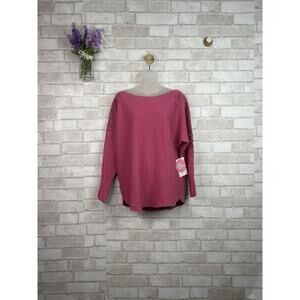 NWT Sirenlily Maternity Sweater Pink Rhinestone Cutout Accents